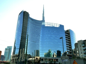 Nadia Mikushova. A view to the Porta Nuova business complex in Milan.
