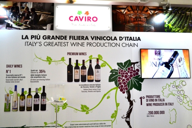 Nadia Mikushova. Caviro wine exposition at the CIBUS EXPO Milano 2015.s